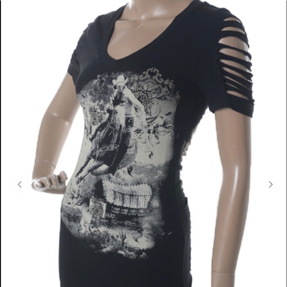 LA Bus Stop Tops - LA Bus Stop Bling Roper Cowgirl Shred Plus NWT Top